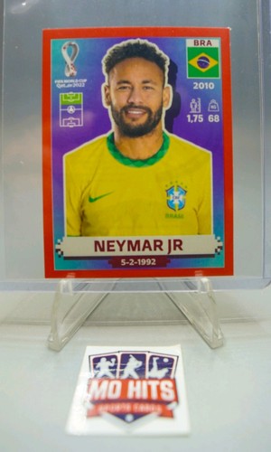 2022 World Cup Panini Sticker Neymar Jr RED