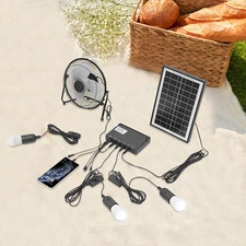 Portable Solar Power Panel Generator Kit Camping Battery Pack Power Station