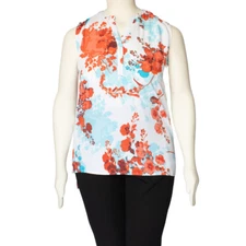 east 5th Split Crew Neck Sleeveless Slubbed Blouse Size L, XL New 