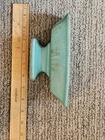 Vintage McCoy Brushed Gold on Turquoise Blue Pedestal Planter MCM