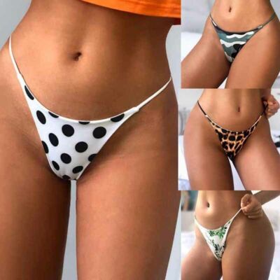 Pack Of 6 Womens Sexy Mini Panties Thong Micro G-String Bikinis Lingeries Briefs