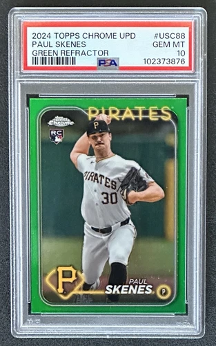 2024 Topps Chrome Update #USC88 Paul Skenes GREEN REFRACTOR /99 PSA 10 Rookie RC