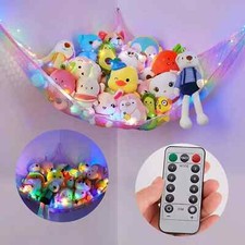 Stuffed Animal Net Or Hammock With LED Light Hanging Toy Net Hammock For Stuff