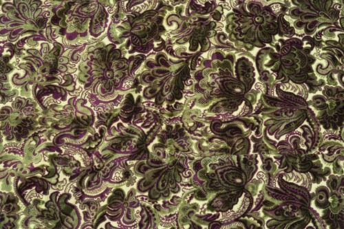 VINTAGE EUROPEAN CUT VOIDED VELVET DAMASK WRAPPING CLOTH TEXTILE 41" x 44" - Picture 5 of 6