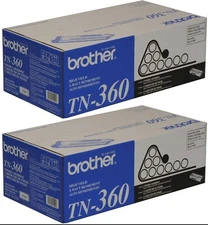 Brother TN360 Black Toner High Yield Toner Cartridges 2/Pack (TN-3602PK) Genuine