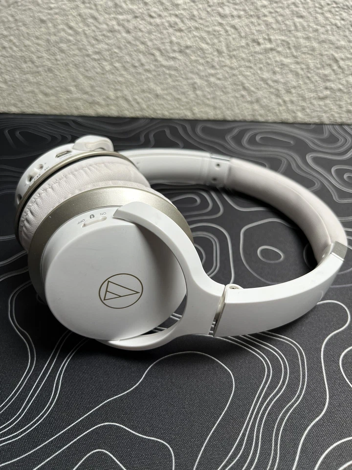 Audio-Technica ATH-S220BT Wireless On-Ear Headphones Headset - White Tested - Image 3 of 4