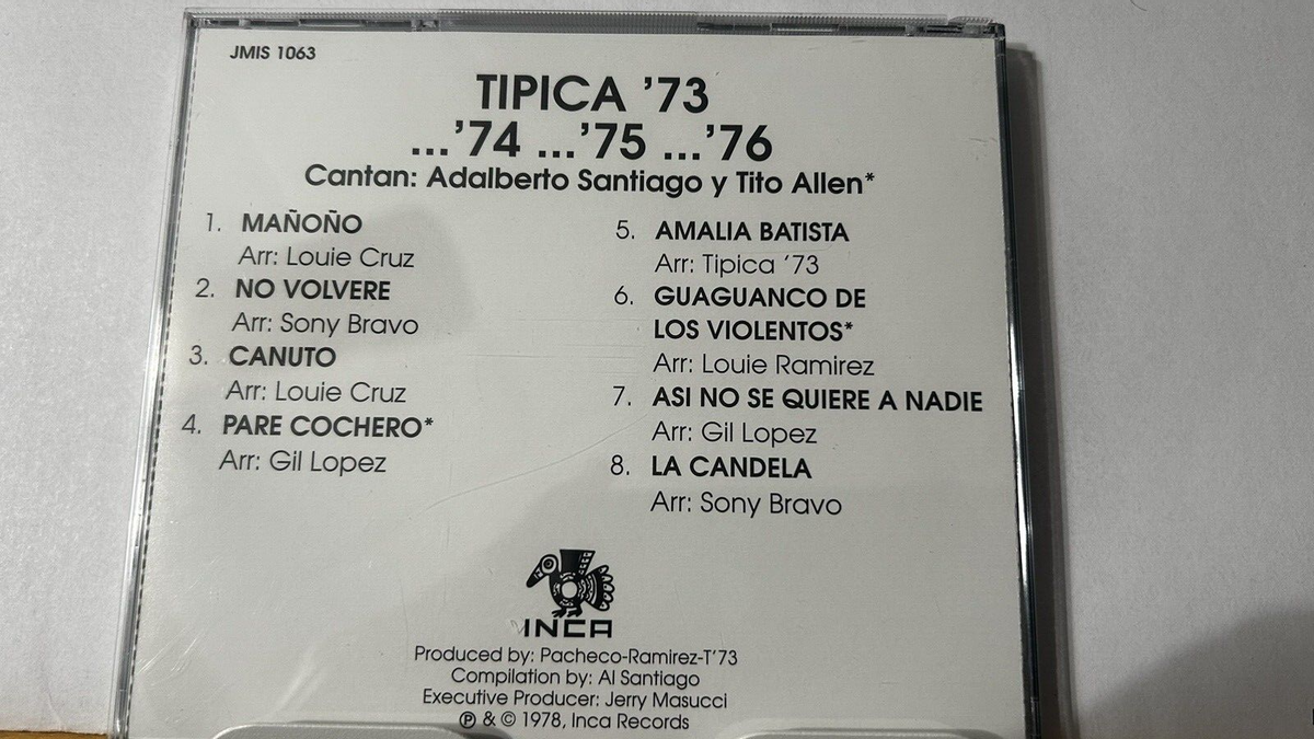 CD No Longer Made Limited First Pressing FANIA Tipica '73 '74 '75