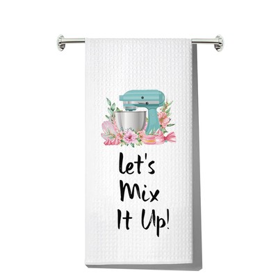 Funny Baking Kitchen Towel Baker Gift Let's Mix It Up Tea Towels Housewarming...