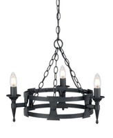 Kronleuchter HäNgeleuchte D 52 Cm Deckenlampe 3 Flammig Eisen Esszimmerleuchte