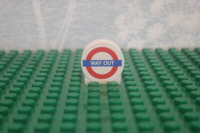 Duplo Sign Round Curved Circle Topper No Way Out Construction Caution 