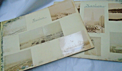HAMBURGER HAFEN ETC PAAR FEUCHT BESCHÄDIGTE PG FOTOGRAFIEN 1897=1900er Jahre zum restaurieren