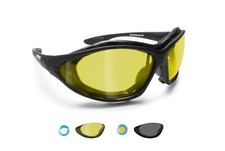 Bertoni Photochromic Polarized Motorcycle Goggles Night Driving P333FTA