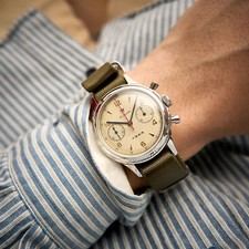 SEAGULL 1963 Swan Neck Watch Sapphire Glass Chronograph Mechanical US Aviator