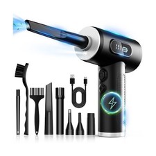 Compressed Air Duster-3 Gear Adjustable 100000RPM Electric Air Duster with LE...