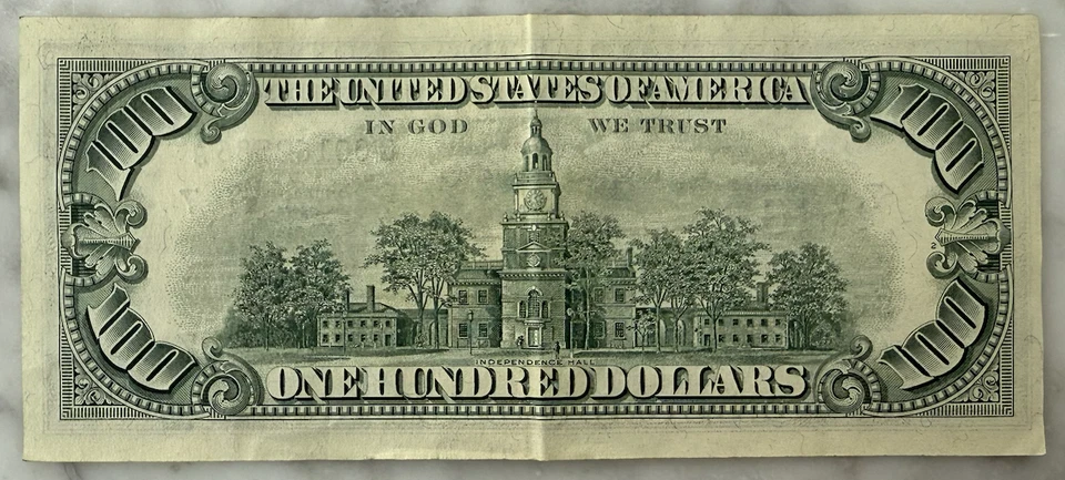 Rare Uncirculated Series 1963A $100 bill District #7 Chicago - Image 2 of 2