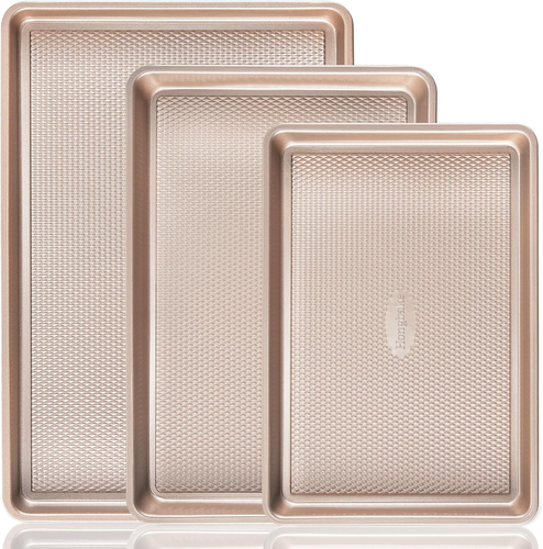 Baking Sheet Pan Set, Cookie Sheets for Oven, Nonstick Half/Quarter/Jelly Roll P