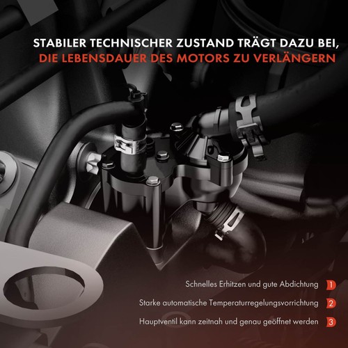 Termostato Refrigerante 92°C per Ford B-Max JK C-Max II Fiesta Focus III - Foto 4 di 8