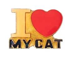 Pack of 3 I Love My Cat Bike Motorcycle Hat Cap Lapel Pin HP6120