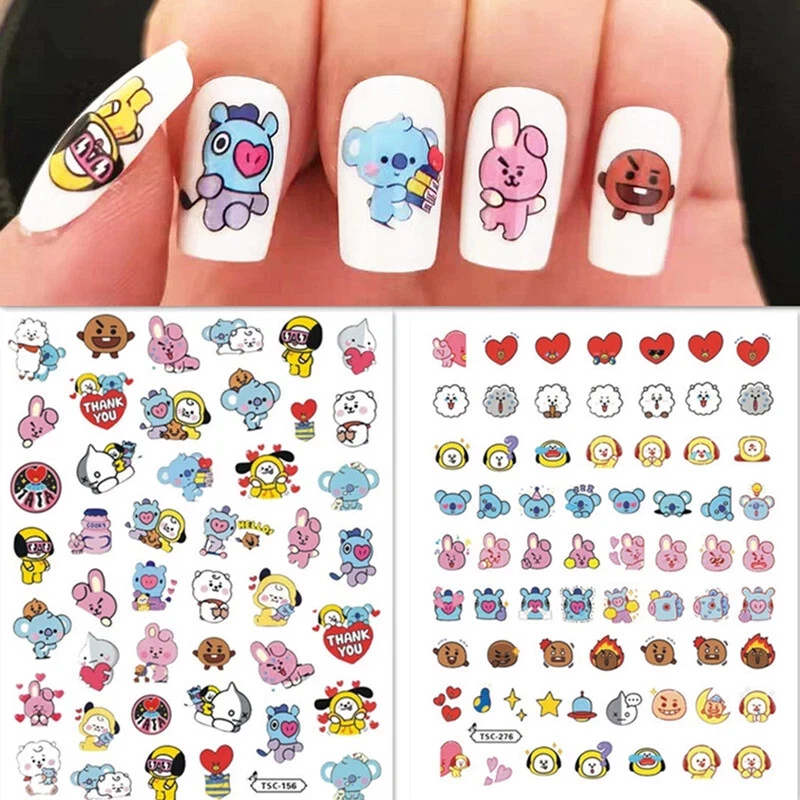 BTS BT21 Kpop 3D Design Nail Art Sticker | eBay