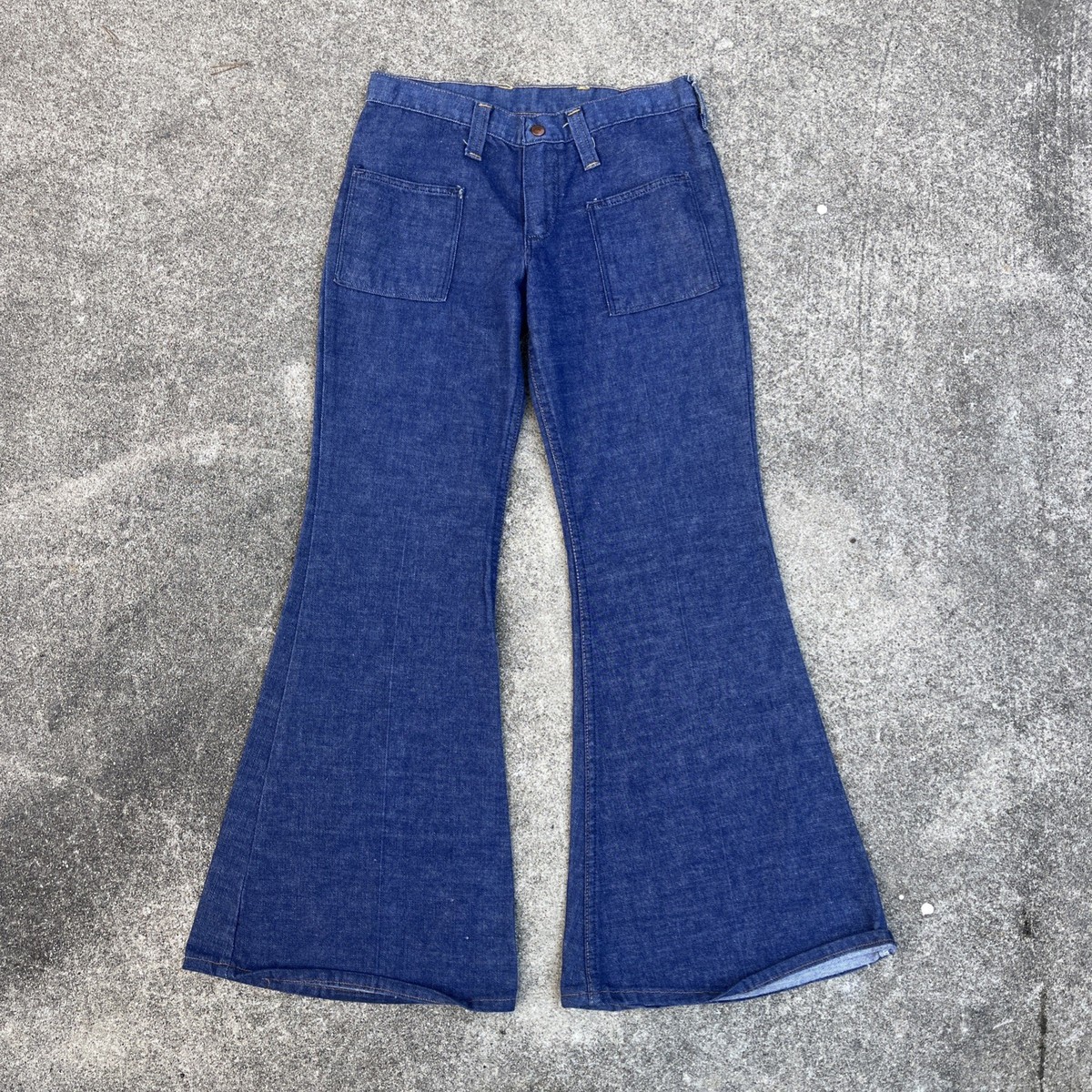 Vintage 70s Wrangler low rise Bell Bottom flare Denim Jeans | eBay