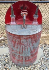 L.H. YEAGER & CO ALLENTOWN PA OIL BOTTLE FILLER PUMP DRUM 1900'S GAS STATION