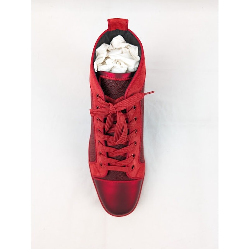 Christian Louboutin Louis Orlato Flat Hi-Top Sneakers in Loubi BNWB 45 image 4