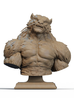 3d printed Tai Lung Bust model fan art sculpture