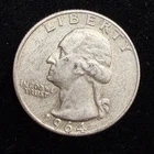 90% Silver - 1964 Washington Quarter  - 17-25