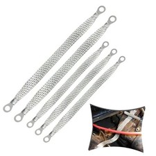 5 PCS Car Ground Strap Kit, 10In 13In 220V Metal Flat Braided Vehicle Ground