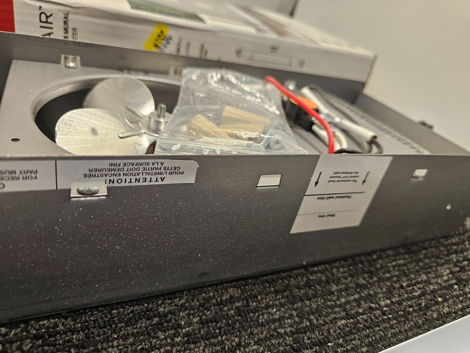 Stelpro ARWF1001W 1000W Pulsair Wall Fan Heater, 40 CFM, 3413 BTU/H, 120V, White