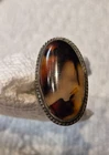 Vintage Native American Ring, Sterling Silver, Nice Stone