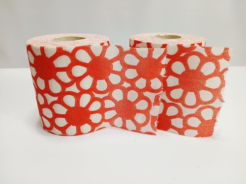 Lot of 2 Vtg Party House 2 Ply/Facial Quality Flower Print Toilet Tissue - USA
