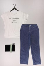 Completo moda donna taglia M con camicia taglia M, Walbusch jeans taglia 38