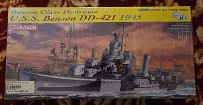 Dragon DML 1/350 U.S.S. Benson DD-421 1945 #1032, Sealed with original pricetag