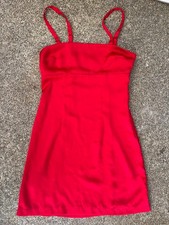 Urban Outfitters Red Mini Dress sleeveless polyester elastane Women's S