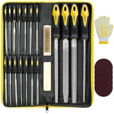 26Pcs File Set Round and Flat File Kits are Made of High Carbon-Steel Ideal W