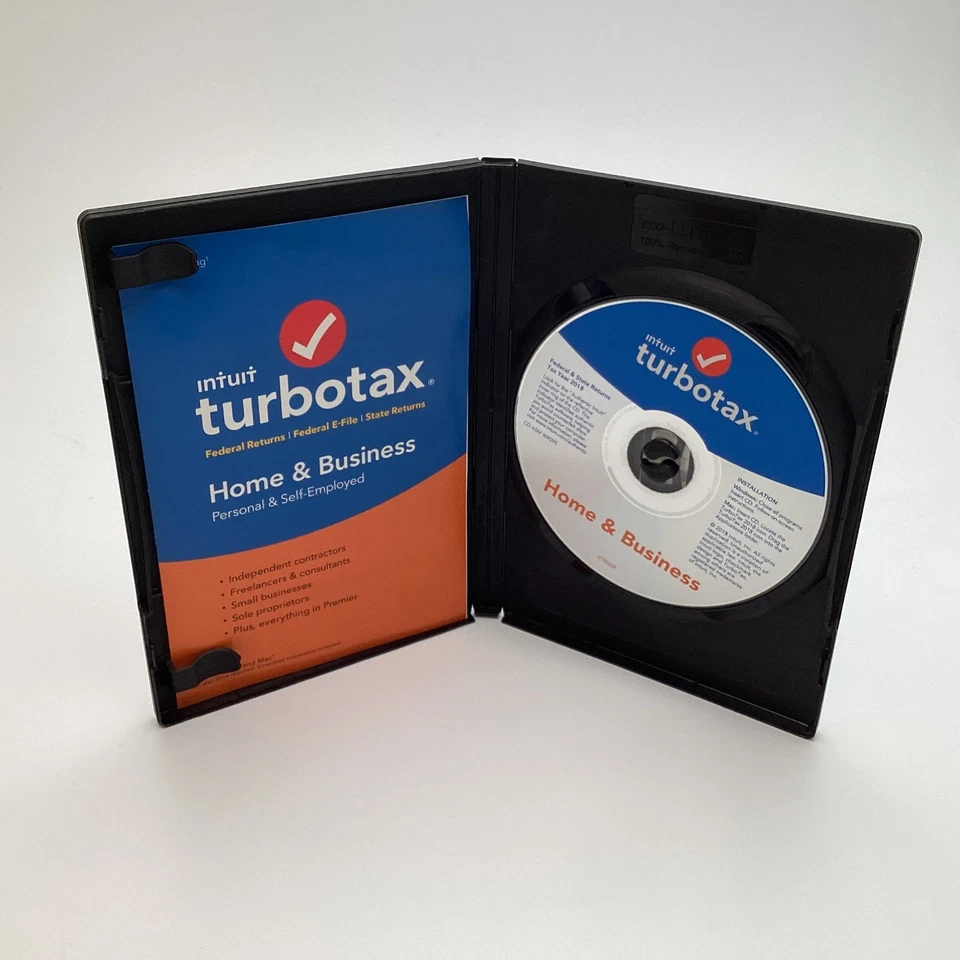 Turbotax Home & Business TY2018 H&B Federal State E-File CD SKU#6094 Foto 4 de 4