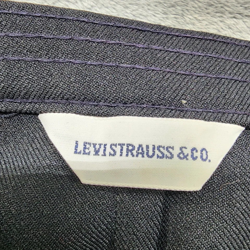 Falda Levi's vintage años 70 para mujer 14 negra poliéster tiro alto línea A cremallera trasera Foto 4 de 4