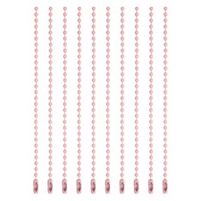 Ball Bead Chains, 4.7 Inch, Light Pink  120 Pcs , Dog Tag Chain Keychain