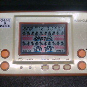 Nintendo Game & Watch Manhole MH-06 1981 Retro Console Wide Screen from Japan
