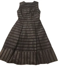 EXPRESSIONS Womens SZ XS Blk Sleeveless Fit N Flare Lined Dress  quiet Luxury