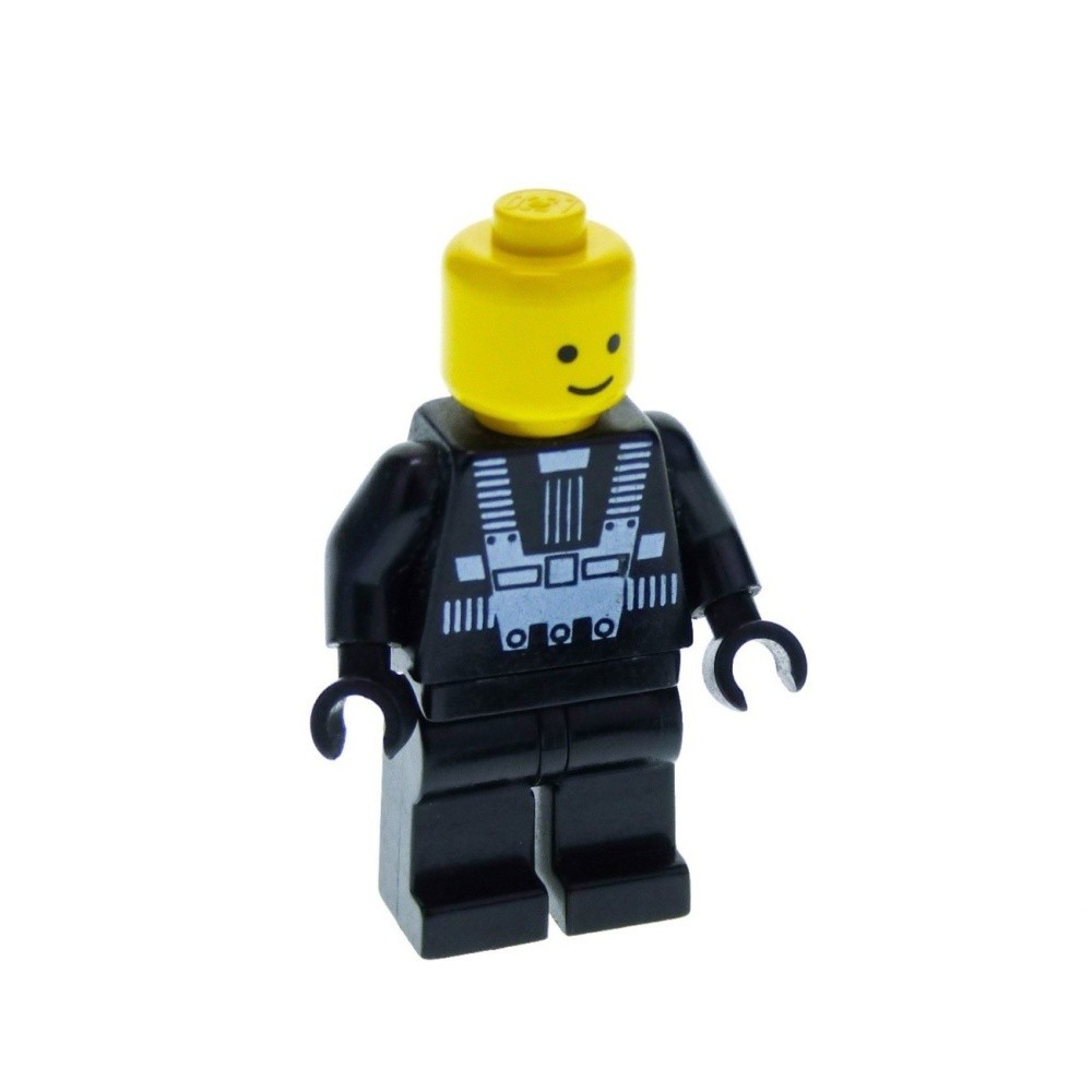 1x LEGO Minifigure Space Blacktron I Sp001 Used Astronaut Black 6987