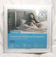 Linenspa Premium Waterproof Mattress Protector White Twin Adults/Toddlers