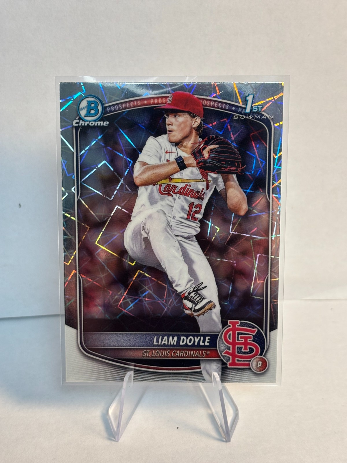 2025 Bowman Draft Chrome Laser Refractor #BDC-12 Liam Doyle St. Louis Cardinals
