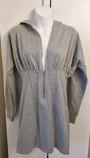 Forever 21 Women’s Mini Dress Heather Grey Fleece Hoodie Dress Small New