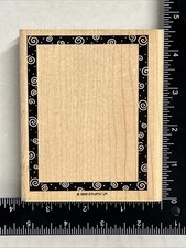 Stampin Up Swirl Frame Stamp Vintage 1999 Crafting Supplies Border