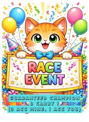 mGO Event Race Guaranteed Champion(3carry1 and 2carry2) Coming 8th April