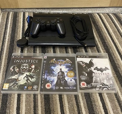 Sony PlayStation 3 PS3 Super Slim 500GB Konsole Bundle mit Batman Spielen