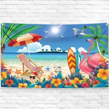KatchOn, XtraLarge Beach Photo Backdrop - 72x44 Inch | Summer Backdrop for Be...