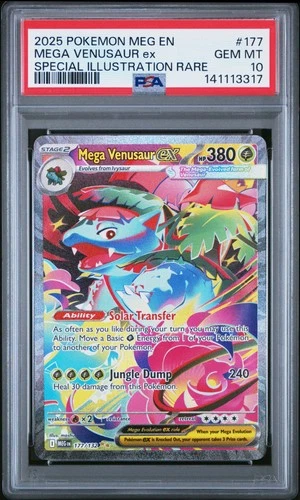 2025 POKEMON MEGA EVOLUTION SPECIAL ILLUSTRATION RARE MEGA VENUSAUR EX PSA 10